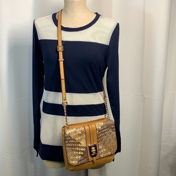 Nine West Gleam Team Faux Snakeskin Crossbody Bag - Tan/Grey/Cream, 60424769-4XE - Picture 2 of 16